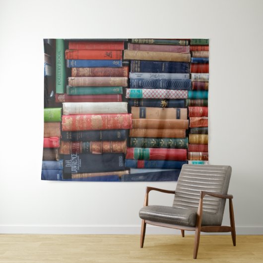 Bücher lesen alte Bücher der Liebe Wandteppich (Beispiel (Horizontal))
