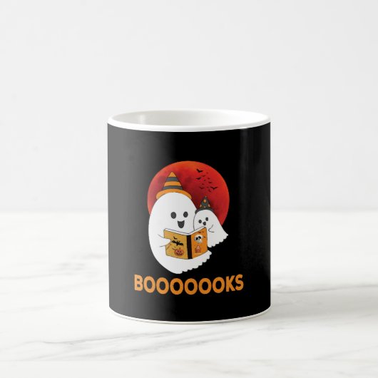 Bücher lesen Bücher Halloween Kaffeetasse (Mittel)