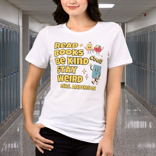 Bücher lesen, freundlich bleiben Tri-Blend shirt