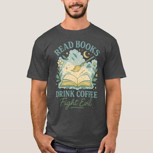 BÜCHER LESEN GETRÄNKKAFFEE T-Shirt (Vorderseite)