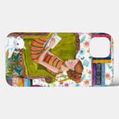 Bücher lesen Girl Cat Liebhaber | iPhone 7 plus Fa Case-Mate iPhone Hülle (Rückseite (Horizontal))