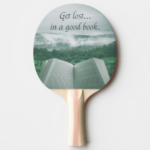 Bücher lesen, in einem guten Buch verlieren Tischtennis Schläger