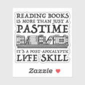 Bücher lesen ist mehr als nur ein Vergnügen Aufkleber (Blatt)