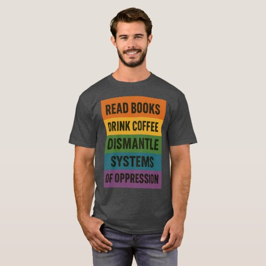 BÜCHER LESEN KAFFEE-DISMANTLE-SYSTEME VON OPPRE T-Shirt (Vorne ganz)
