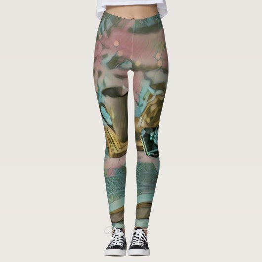 Bücher lesen, Kaffee trinken Leggings (Vorderseite)