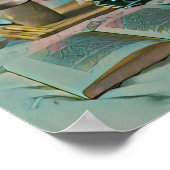 Bücher lesen, Kaffee trinken Poster (Ecke)