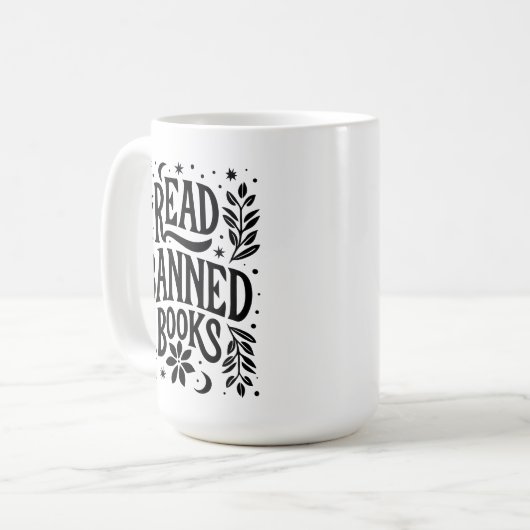 Bücher lesen kaffeetasse (Vorderseite Links)