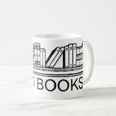 Bücher lesen kaffeetasse (VorderseiteRechts)