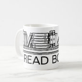 Bücher lesen kaffeetasse (Vorderseite Links)