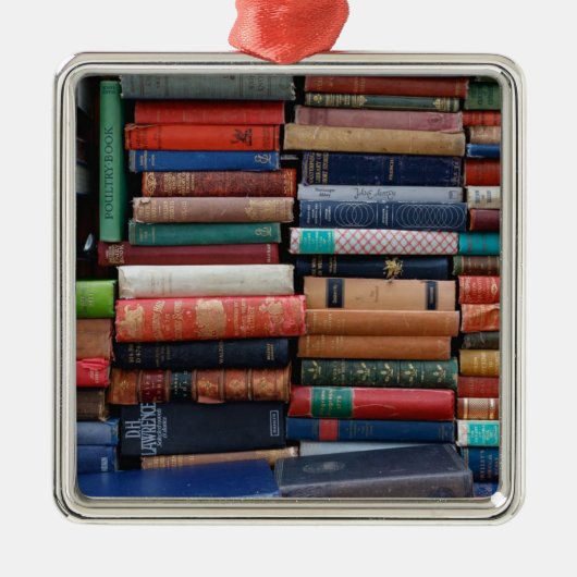 Bücher lesen Liebe Alte Bücher Ornament Aus Metall (Vorne)