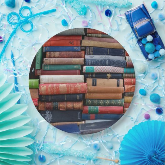Bücher lesen Liebe Alte Bücher Pappteller (Party)