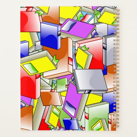 Bücher lesen Muster-Hintergrundplaner Planer (Rückseite)