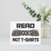 Bücher lesen postkarte (Stehend Vorderseite)