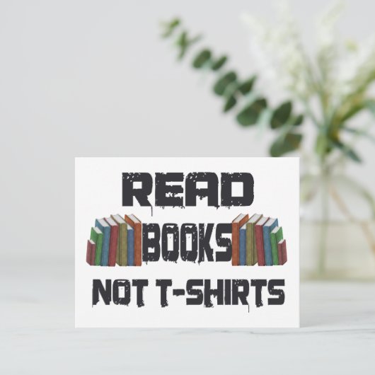 Bücher lesen postkarte (Stehend Vorderseite)