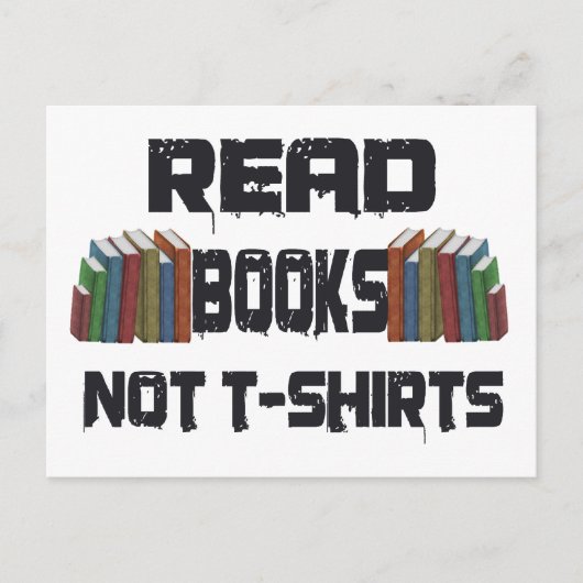 Bücher lesen postkarte (Vorderseite)