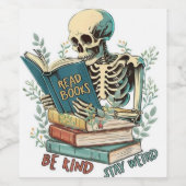 Bücher lesen weinetikett (Einzelnes Label)