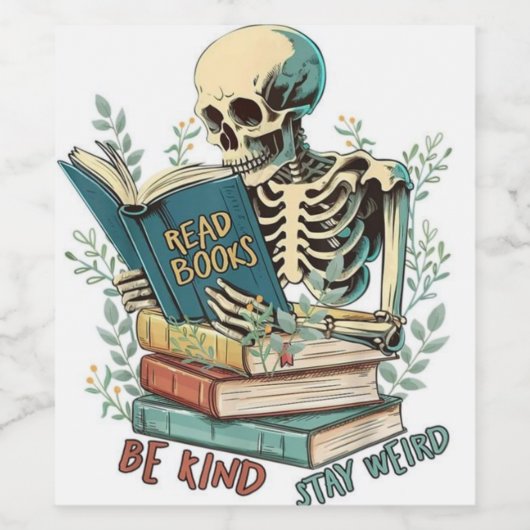 Bücher lesen weinetikett (Einzelnes Label)