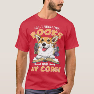 Bücher Leser Kleidung, Tiere, Hunde Corgi Liebhabe T-Shirt