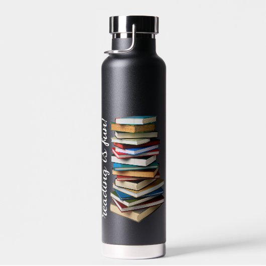 Bücher-Lesestack ist Wasserflasche Trinkflasche (Rechts)