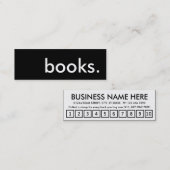 Bücher. LoyalitätsLochkarte Treuekarte (Vorne/Hinten)