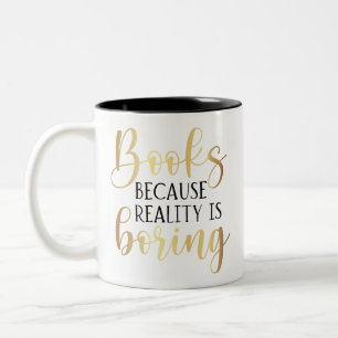 Bücher Lustig Schwarze Gold Schrift Bücherliebhabe Zweifarbige Tasse