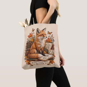 Bücher machen das Leben besser – Vintage Fox Readi Tasche