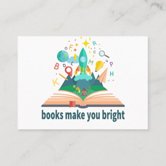 Bücher machen dich hell visitenkarte (Rückseite)