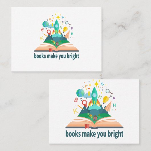 Bücher machen dich hell visitenkarte (Vorne/Hinten)