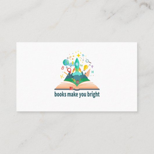 Bücher machen dich hell visitenkarte (Rückseite)