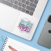 Bücher machen mich glücklich aufkleber (Laptop mit iPhone)