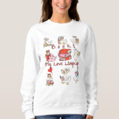 Bücher, meine Liebessprache Valentinscollage Sweatshirt (Vorderseite)