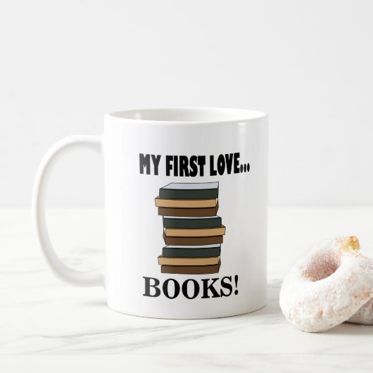 Bücher meiner ersten Liebe Kaffeetasse (Mit Donut)