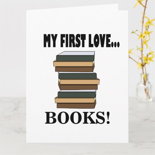 Bücher meiner ersten Liebe Karte (Gelbe Blume)