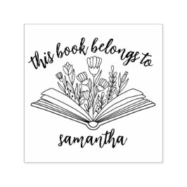 Bücher mit Blume Dieses Buch gehört Permastempel