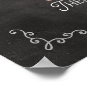 Bücher mit Blume und Zitat aus schwarzem Halbbrett Poster (Ecke)