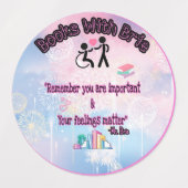 Bücher mit Brillenaufklebern Etiketten (Design 2)