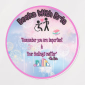 Bücher mit Brillenaufklebern Etiketten (Design 1)