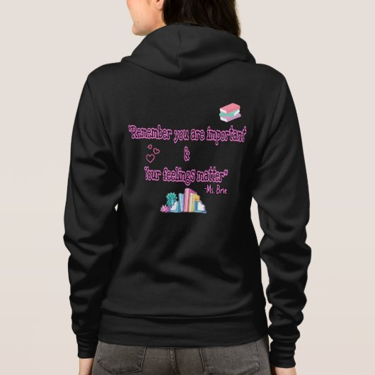 Bücher mit Brillenpullover Hoodie (Rückseite)