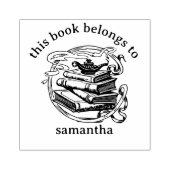 Bücher mit Genie Lamp Dieses Buch gehört Gummistempel (Prägung)