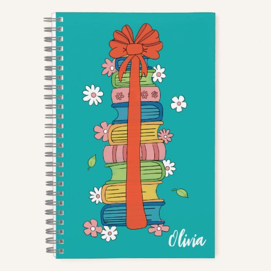 Bücher mit Red Bow Kid Spiral Notebook (Vorderseite)