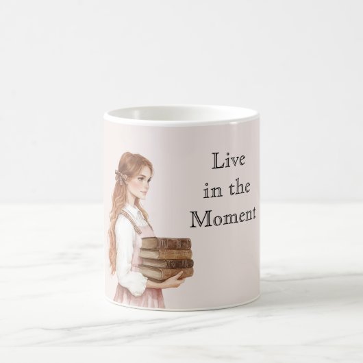 Bücher mit rothaarigen Frauen Kaffeetasse (Mittel)