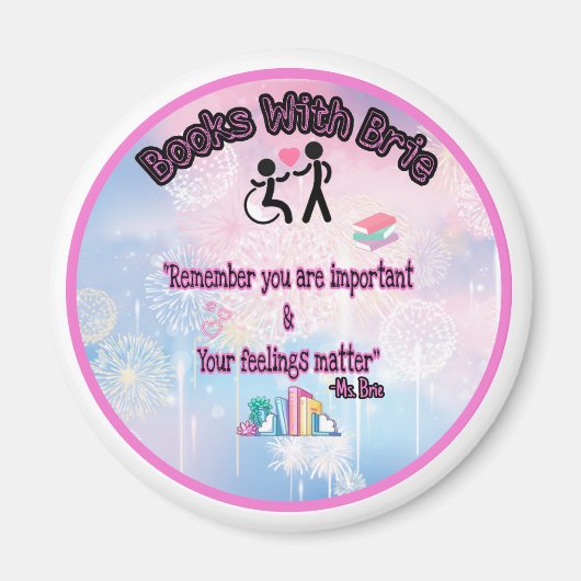 Bücher mit runden Brillenmagneten Magnet (Vorne)