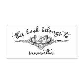 Bücher mit Seashells Dieses Buch gehört Gummistempel (Prägung)