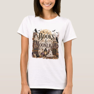 Bücher & Mondlicht Cozy Herbst-Leseshirt T-Shirt