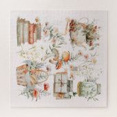 Bücher Mushroom Floral Whimsical Cottage Art Puzzle (Horizontal)