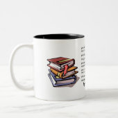 Bücher, Musikblatt, will ich Sie, las, Musik… Zweifarbige Tasse (Links)