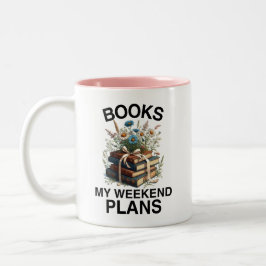 Bücher My Weekend plant Englischlehrerin Funny Zweifarbige Tasse