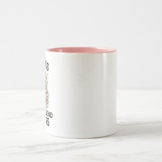 Bücher My Weekend plant Englischlehrerin Funny Zweifarbige Tasse (Mittel)