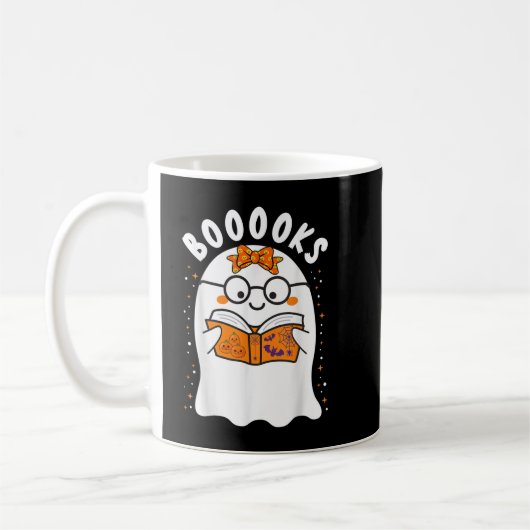 Bücher! Niedlich Ghost Reading Library Books Hallo Kaffeetasse (Links)