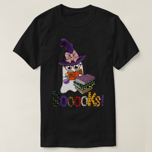 Bücher! Niedlich Ghost Reading Library Books Hallo T-Shirt (Design vorne)